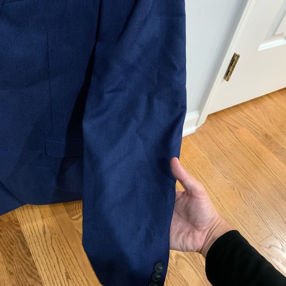 NWT Perry Ellis Navy pattern blazer 40R - Picture 8 of 8